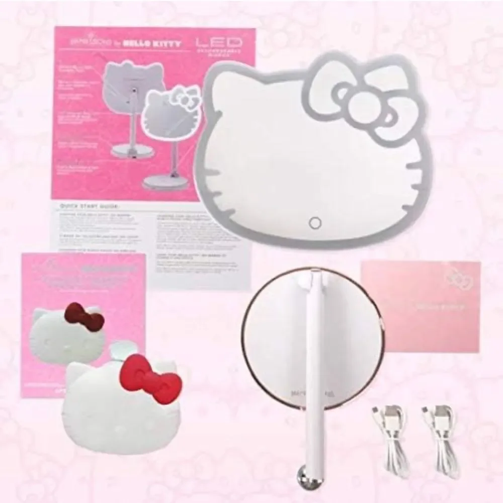 Hello Kitty LED Rechargeable Makeup Mirror + Wireless Compact Bundle - Picture 2 of 9